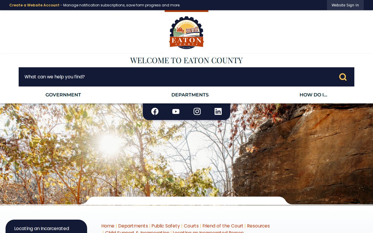 Eaton County arrest search custody location guidance