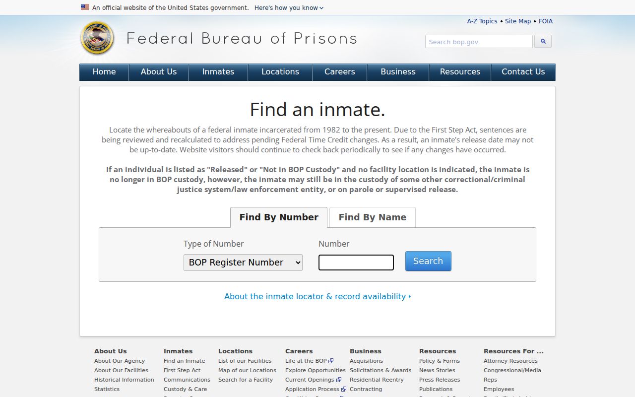 Eaton County criminal history federal inmate locator
